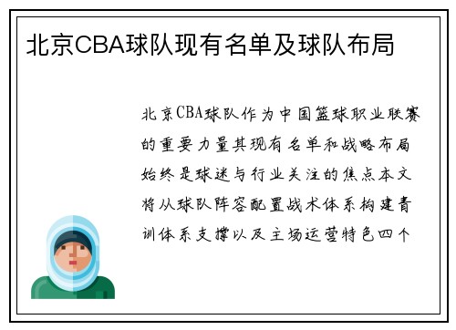 北京CBA球队现有名单及球队布局